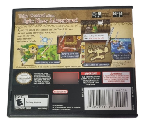 Zelda Phantom Hourglass Ds Original Americana Usa Completo (Usado)