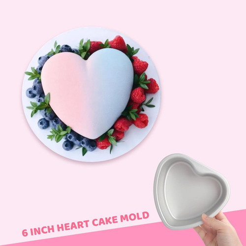 6 Pulgadas Molde Para Pastel Con Forma Corazón De Aluminio