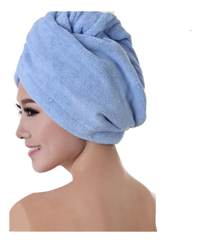 Toalla Mágica Gorro Secado Rápido Cabello Microfibra Colores