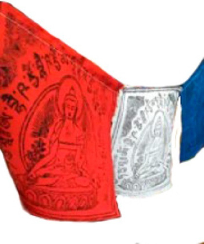Banderines Tibetanos De Oración Buda Medicina 20x20cm X10