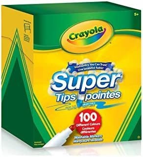 Imagen 1 de 6 de Marcadores Lavables Crayola Super Tips X100u