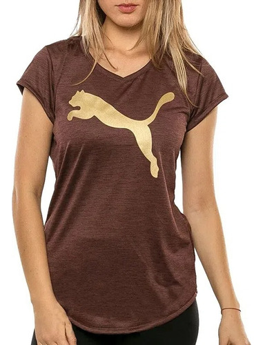 Remera Puma Mujer Deportiva Train Favorite Heather Cat