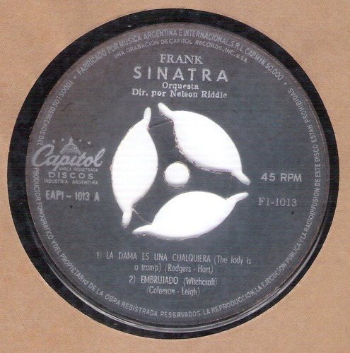 Frank Sinatra:with Nelson Riddle & Billy May/45rpm Capitol  