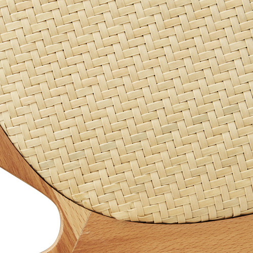 Silla De Comedor Cocina Cross De Madera De Roble Asiento Tejido Esterilla De Rattan Natural Color De La Estructura Roble Claro X4 Unidades