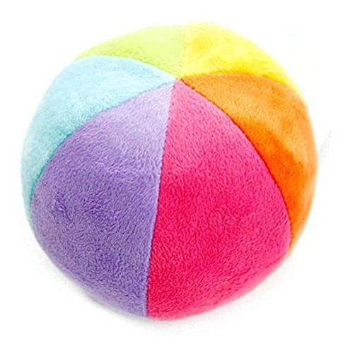 Pelota De Peluche Pequeña Con Diseño De Sonajero Arcoíris