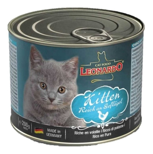 Imagen 1 de 1 de Alimento Leonardo Quality Selection Kitten para gato de temprana edad sabor mix en lata de 200g