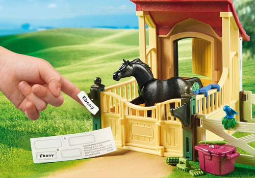 Establo De Caballos Playmobil Con Juego De Construcción Arab