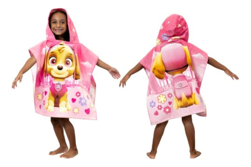 Franco Paw Patrol - Poncho De Toalla Con Capucha