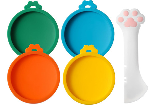 Tapas Para Latas De Comida De Gato Con Cuchara, 4 Pack...