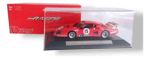 Ferrari 512 Bb, Bburago A Escala 1/43, Acrílico, Caja Y Base