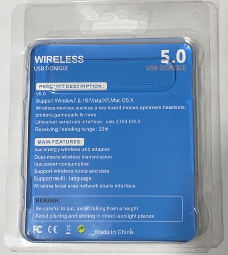 Imagen 3 de 7 de Adaptador Transmisor Receptor Bluetooth 5.0 Usb Notebook Pc