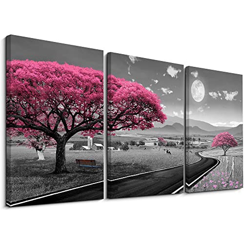 Cuadro De Pared De Paisaje De Campo Rústico, Árboles ...