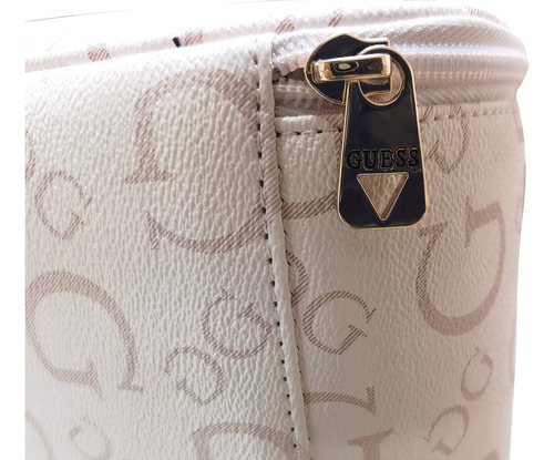Cosmetiquera Guess Cassius Travel Blush Multi Color Rosa Claro Diseño De La Tela Mosaico