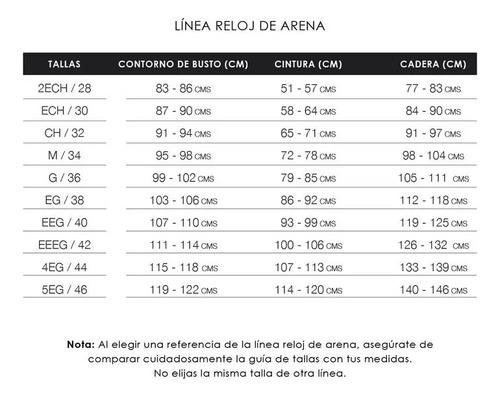 Faja Ann Chery Reloj De Arena Sin Varillas 4 Broches 1040