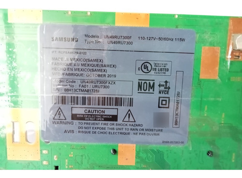 Tarjeta Main Samsung Un49ru7300f (Usado)