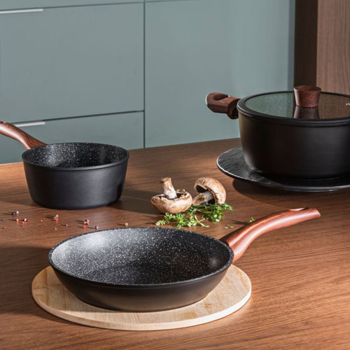 Conjunto De Panelas 4 Peças Ceramic Life Sirius - Brinox Preto