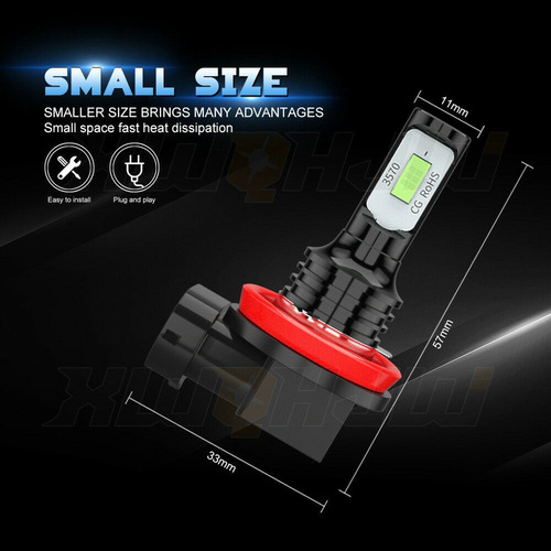 Bombillas Led Azul Antiniebla H11/h8 Para Nissan Versa 2012-