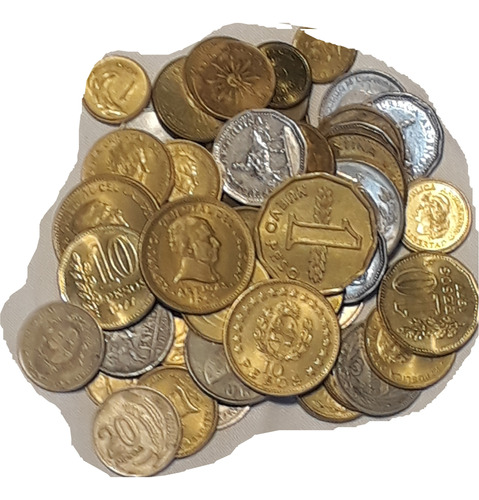 Monedas Antiguas Argentina Uruguay España Son 60 Monedas L4