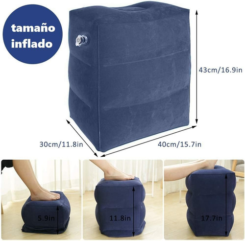 Almohada Inflable Para Reposapiés Aviones Coches Trenes