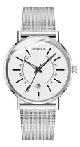 Comprar Relógio De Pulso Branco Geneva Quartzo C\u002F Data