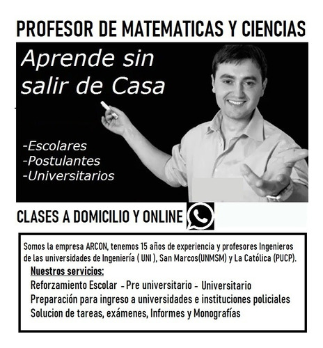 Profesor De Matematica Y Ciencias Universitario