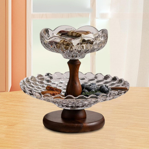 Plato De Exhibición De Frutas Con Decoración De La 2 Capa