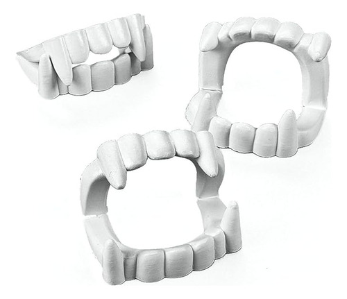 Dientes Vampiro Plastico Para Noche Brujas 24 Piezas Fun