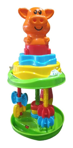 Imagen 3 de 4 de Baby Roll Tower Osito, Jirafa, Cerdito - Aj Hogar