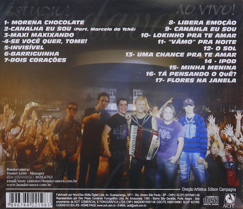 Imagem 2 de 2 de Cd Bandavanera Canalha! Ao Vivo