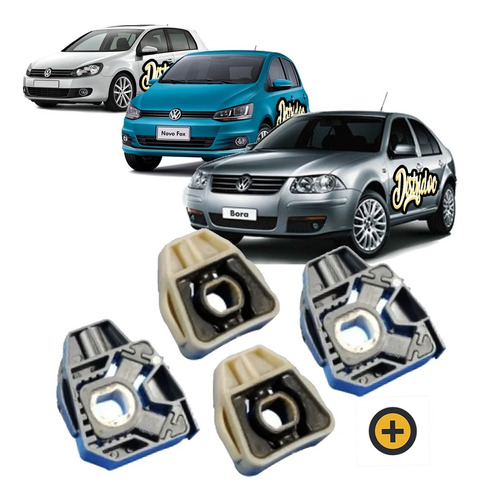 Kit X4 Soportes Radiador Volkswagen Golf Bora Fox