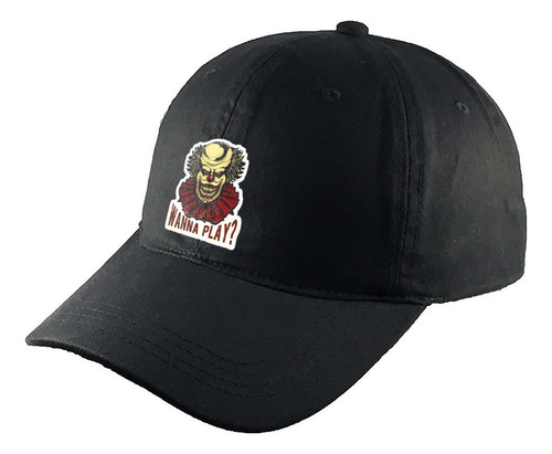 Gorra Clasica Algodón Negra Payaso Terror Horror R134