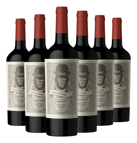 Vino Gran Sombrero Cabernet Franc 6x750cc Huentala Wines