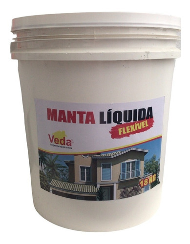 Manta Liquida Veda Flex Imp. Lajes E Telhados Cinza 18kg