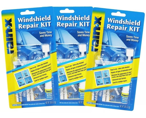 Rainx Kit Reparación De Parabrisas Rain X 600001 - 3 Piezas