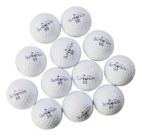12 Pelotas De Golf Para Práctica De Competición, Pelotas