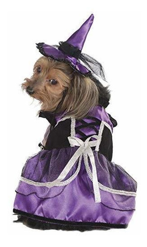 Traje De Rubie Mascotas, Grande, De Púrpura Vestido De Bruja