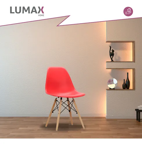 Sillas Eames Diseño Unico Colorido Innovador Moderno Calidad Estructura de la silla Rojo Asiento Rojo Diseño de la tela Liso