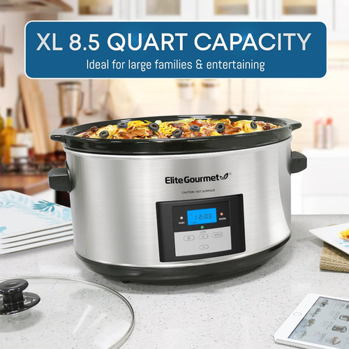 Olla Digital Elite Platinum 8.5 Cuartos Maxi-matic