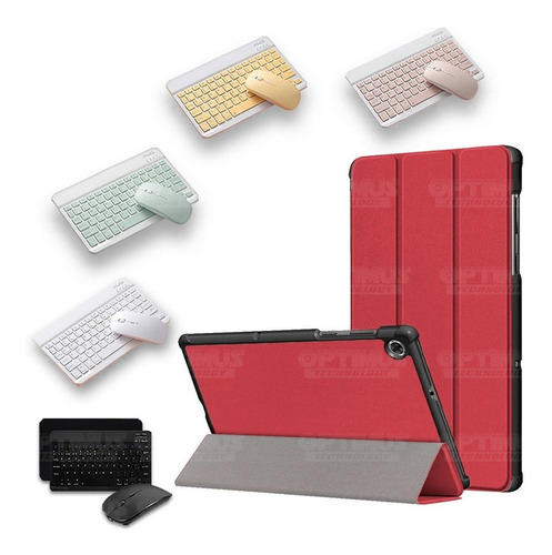 Combo Keyboard Raton Y Estuche Para Lenovo M10plus Tb-x606f