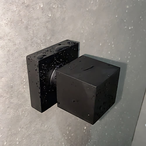 Acabamento Banheiro Descarga Preto + 2 Acabamento Quadrado