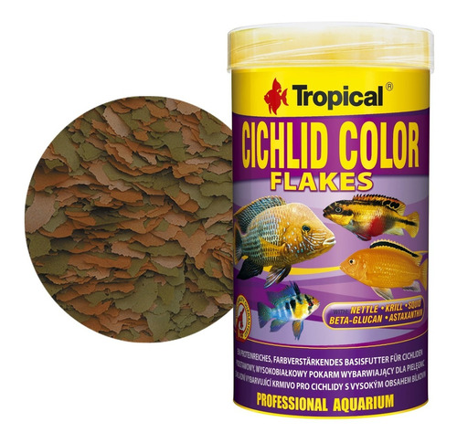 Tropical Cichlid Color Flakes 50g Ciclideo Onivoro Carnivoro