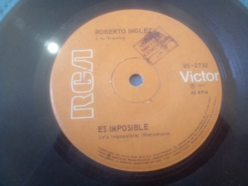 Vinilo Single De Roberto Inglez Música (o22