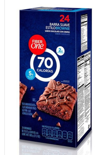 24 Barras Suave Tipio Brownies Fiber One 70 Calorías 603g
