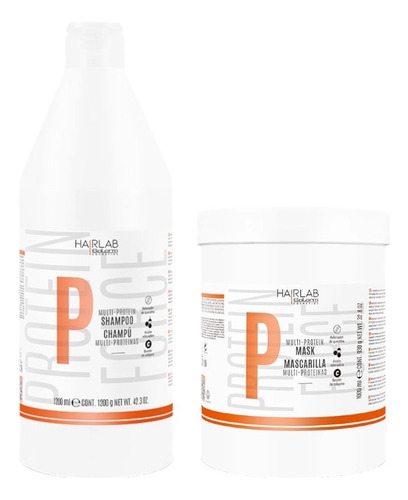 Salerm Shampoo 1200ml + Mask Multi Proteinas 1kg Hair Lab 