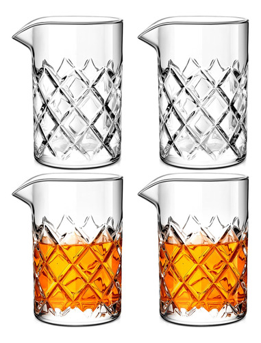 Dandat Vaso Mezclador De Cristal Mezclador De Coctel, Vidrio