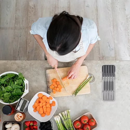 Soporte Organizador De Cuchillos Para Cajon Cocina + Espacio