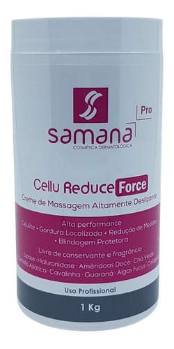  Cellu Reduce Force Creme De Massagem Deslizante 1kg Samana