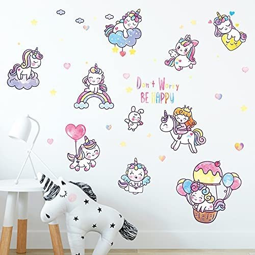 Calcomanías De Pared De Unicornio Para Dormitorio De N...