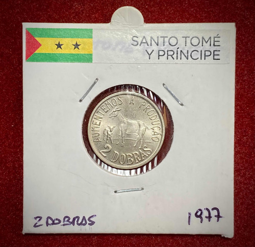 Moneda 2 Dobras Santo Tome Y Principe 1977 Km 27 Fao