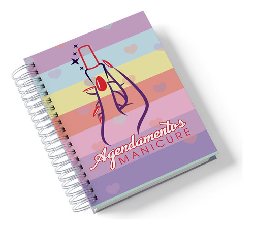 Caderno Agendamento Completo Personalizado (modelo Manicure)